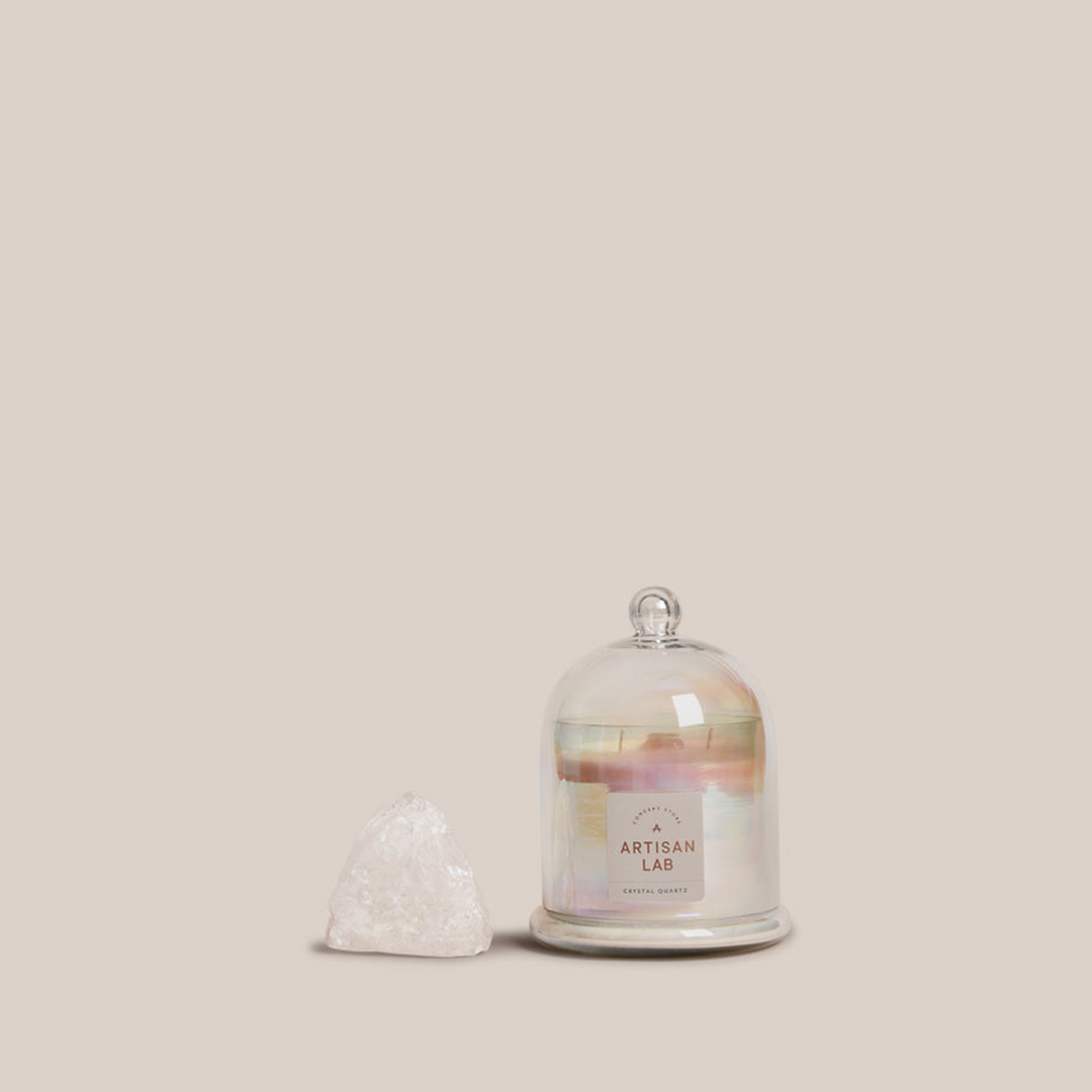 Crystal Quartz Candle | Fragrance Crystal Candle | 13 x 19 cm