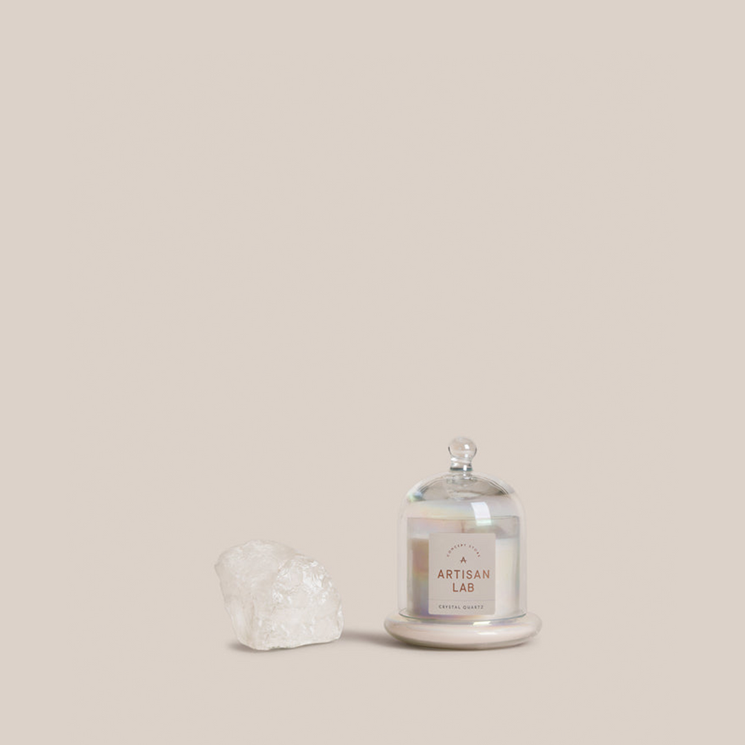 Crystal Quartz Candle | Fragrance Crystal Candle | 13 x 19 cm