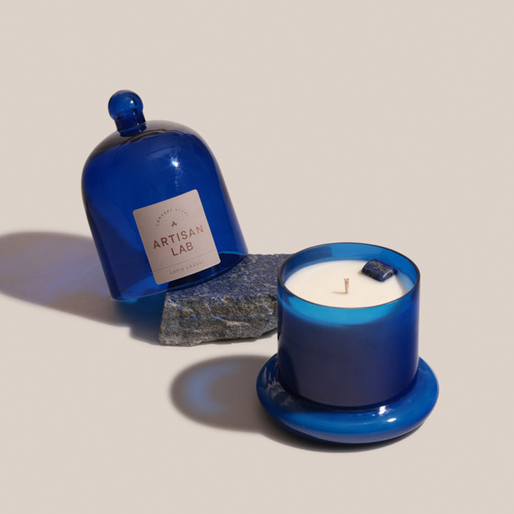 Lapis Lazuli Candle | Fragrance Crystal Candle | 9 x 11 cm