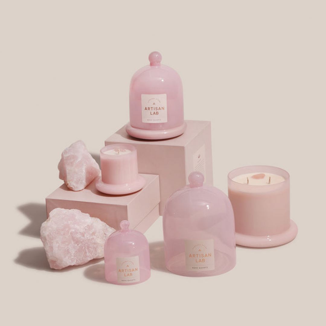 Rose Quartz Candle | Fragrance Crystal Candles
