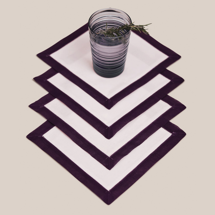 Purple Organdi Cocktail Napkin | Table Linen