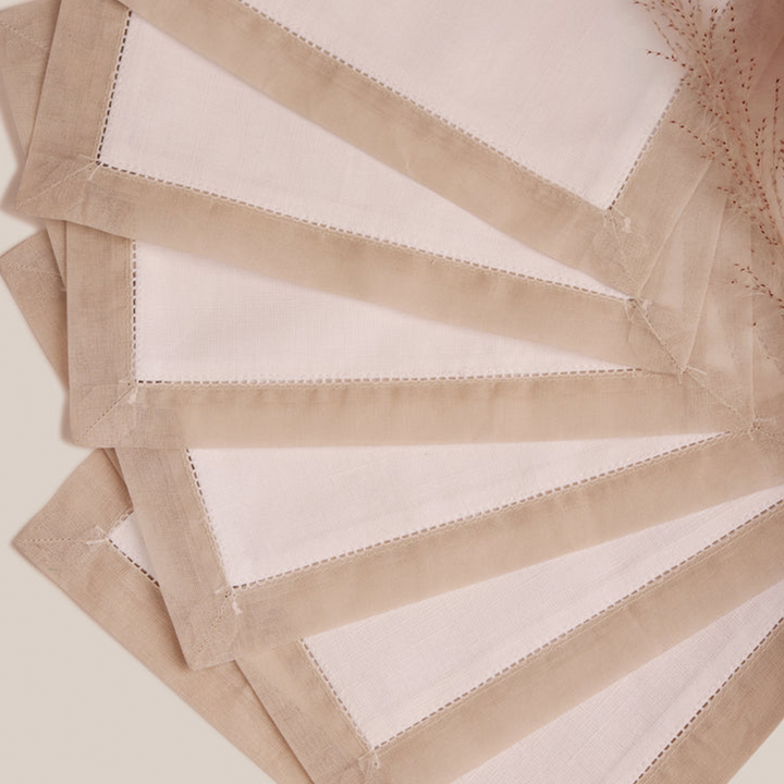 Sand Organdi Cocktail Napkin | Table Linen