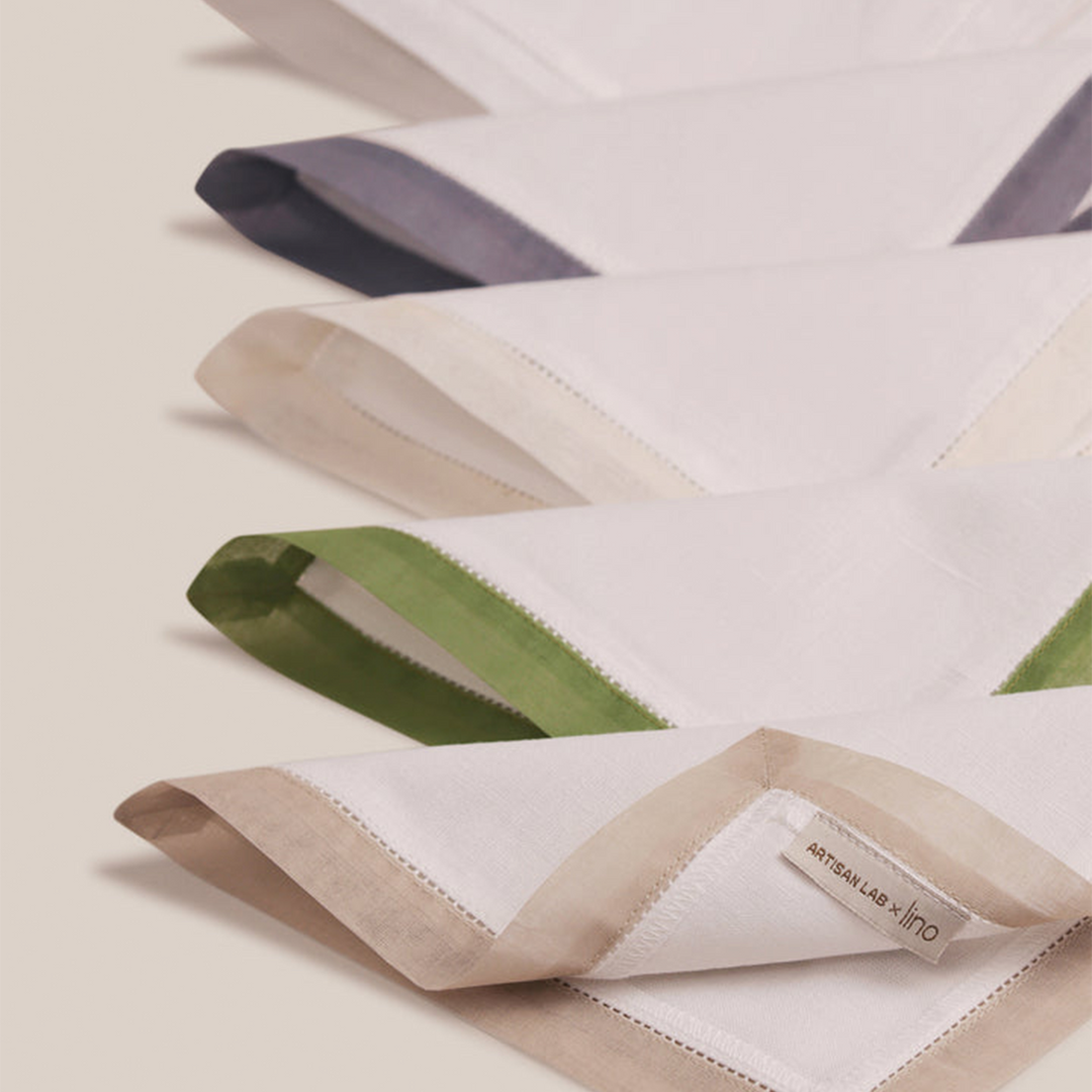 Sand Organdi Cocktail Napkin | Table Linen