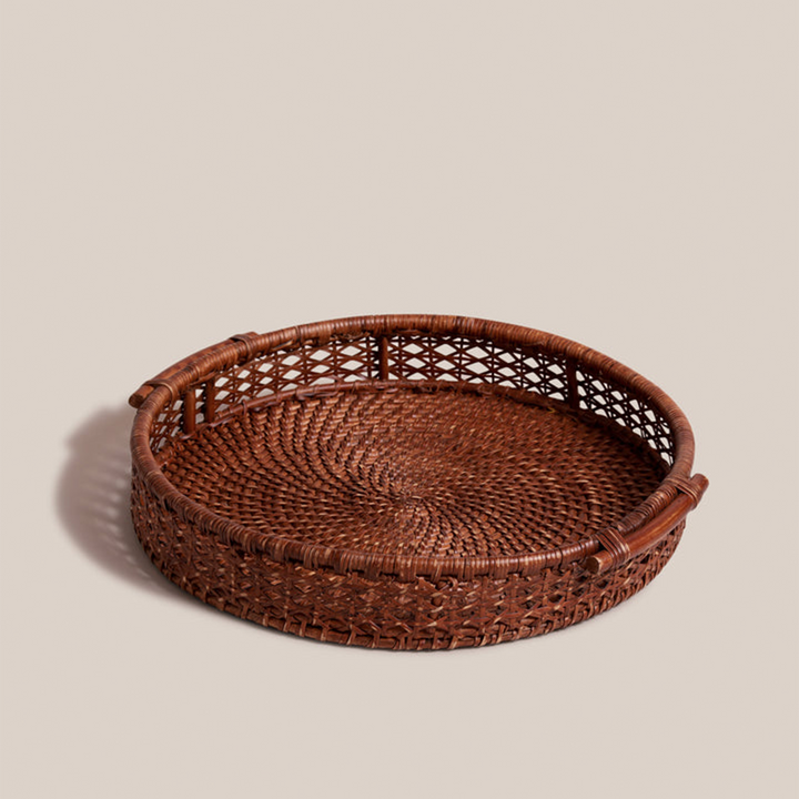 Natural Rattan Cane Round Tray | Tableware