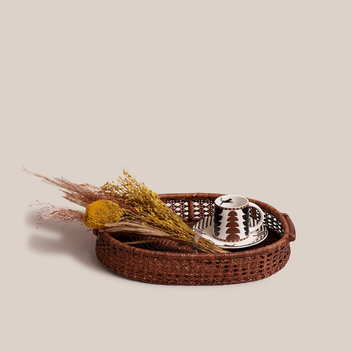 Natural Rattan Cane Oval Tray | Tableware