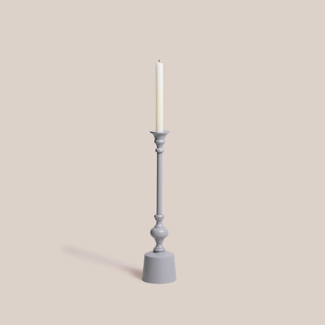 Dawn Taper Candle Holder - Grey