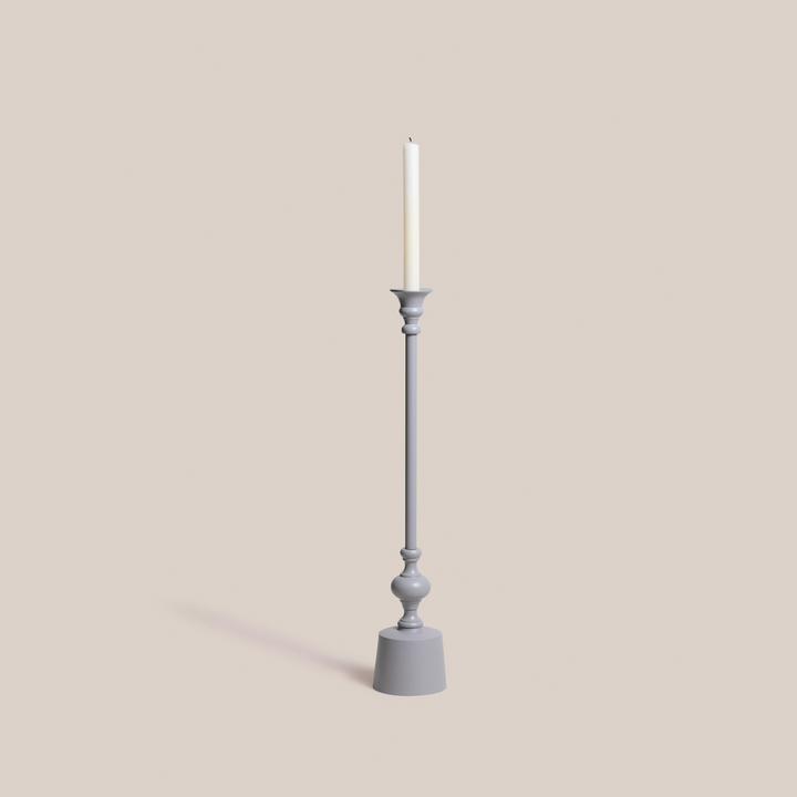 Dawn Taper Candle Holder - Grey