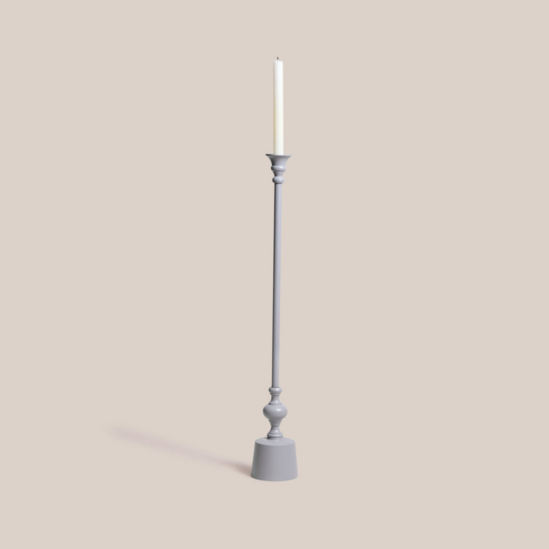 Dawn Taper Candle Holder - Grey