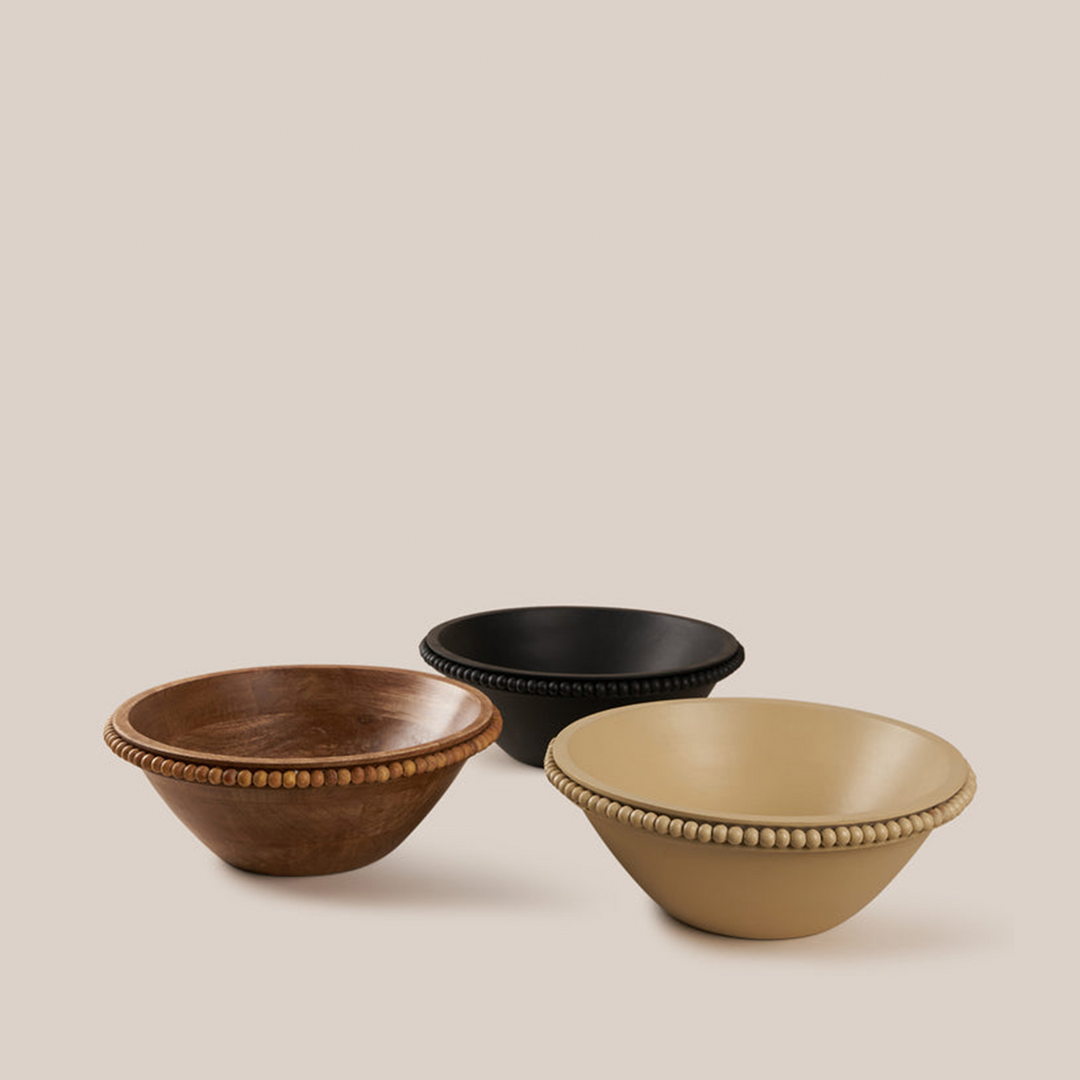 Perola Wooden Bowl - Black | 32*11.5 CM | Tableware