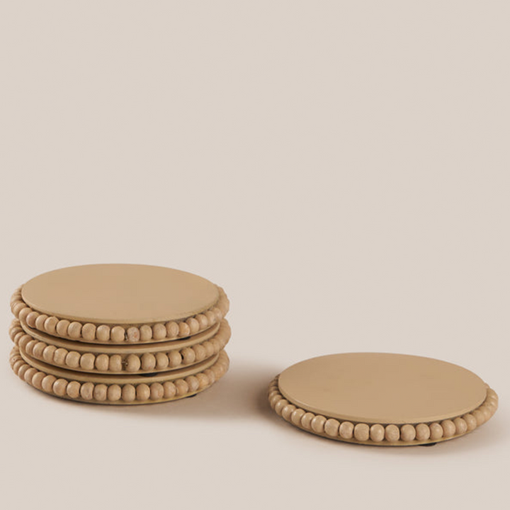 Perola Coasters-Beige - Set of 4