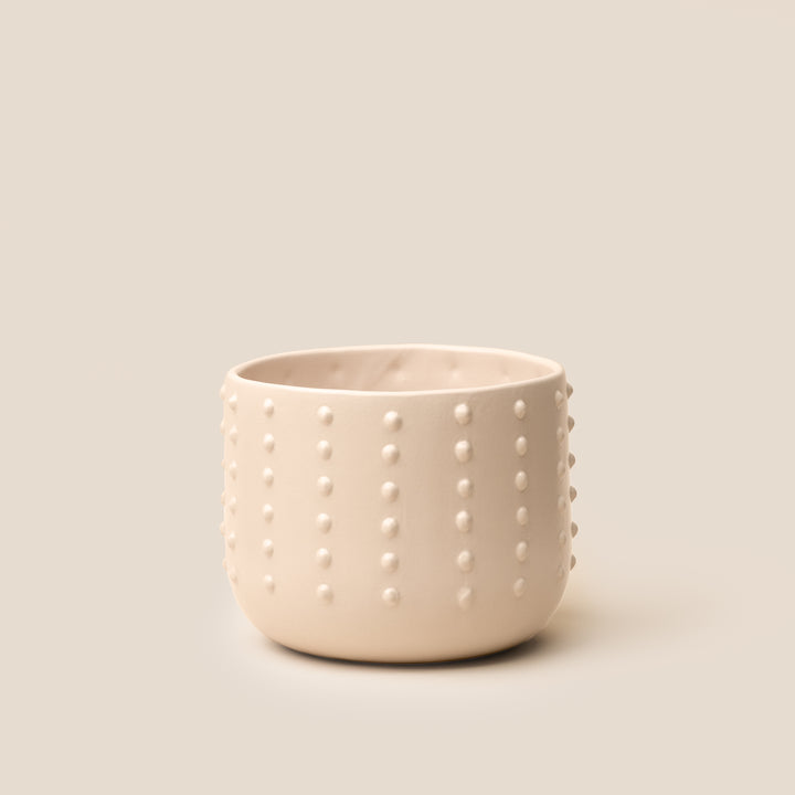 Ivory Gaia Dotted Planter - L