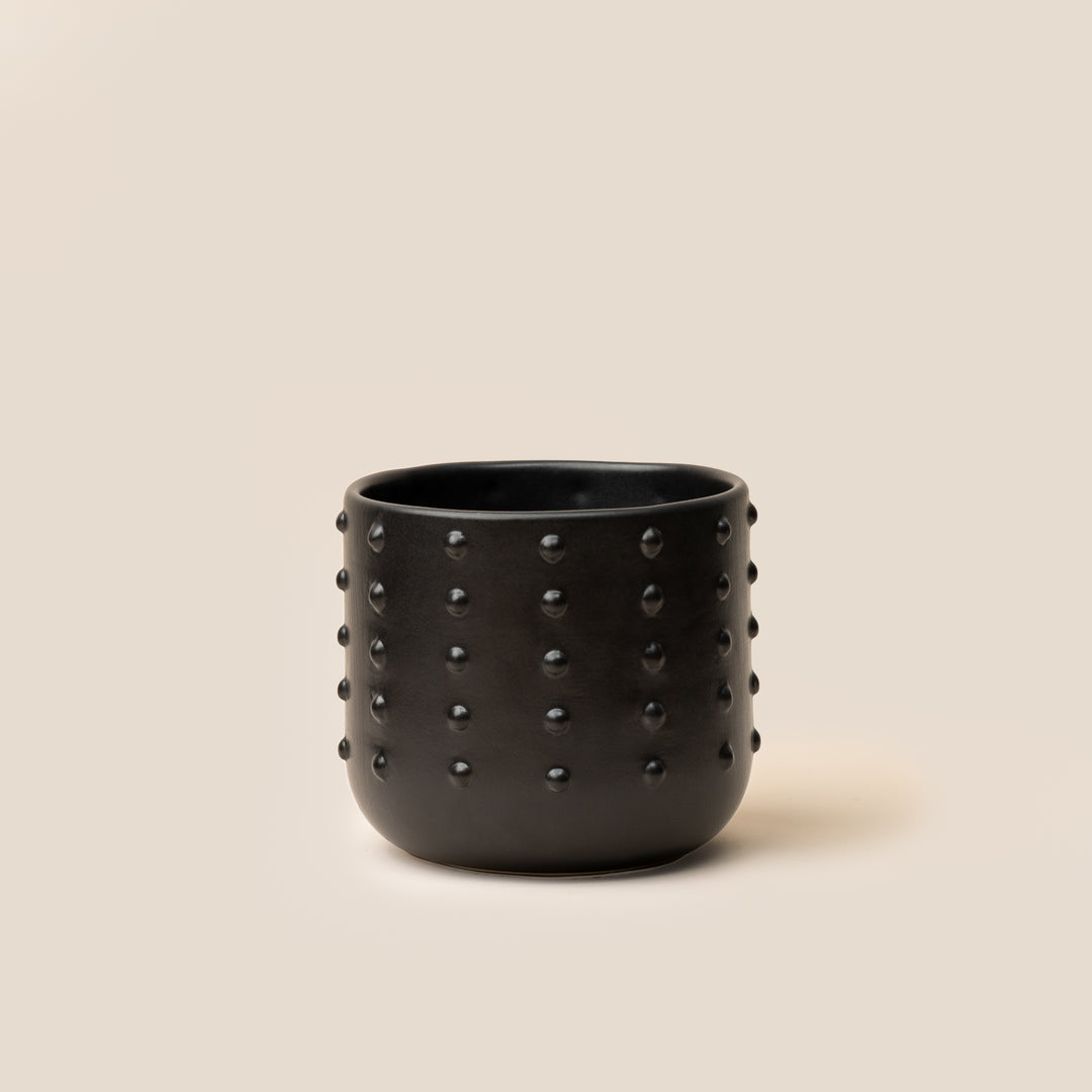 Black Gaia Dotted Planter - M