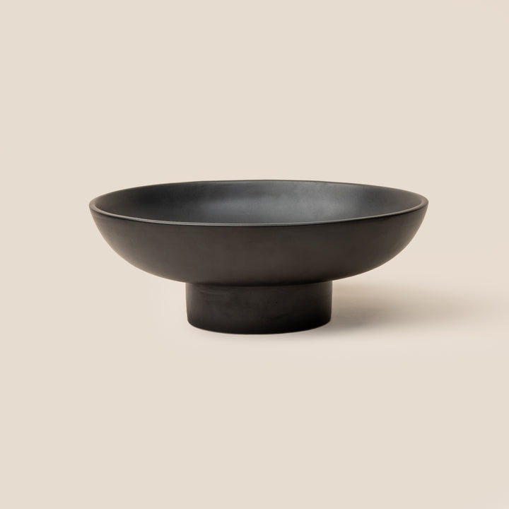 Black Gaia Pedestal Bowl - L