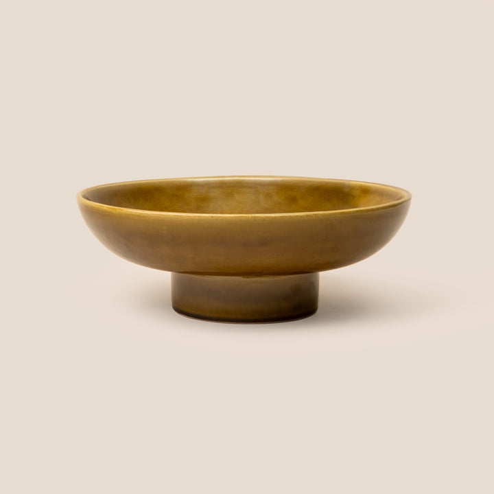 Brown Gaia Pedestal Bowl - L