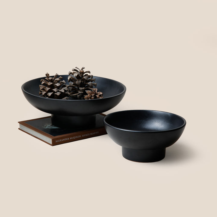 Black Gaia Pedestal Bowl - M