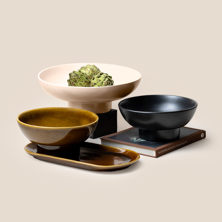 Black Gaia Oblong Tray | Tableware