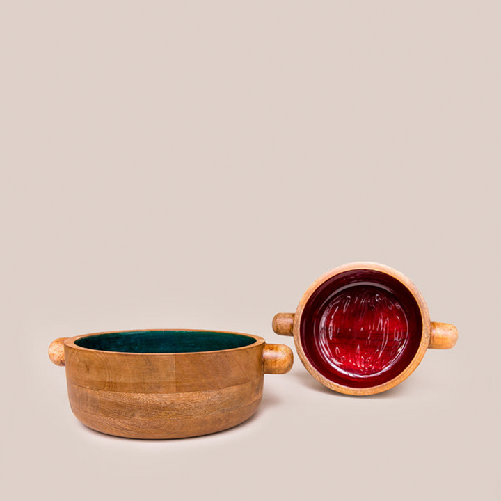 Clover Bowl With Handle Maroon | Tableware