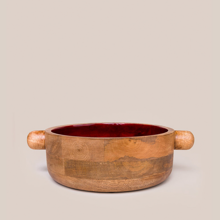 Clover Bowl With Handle Maroon | Tableware