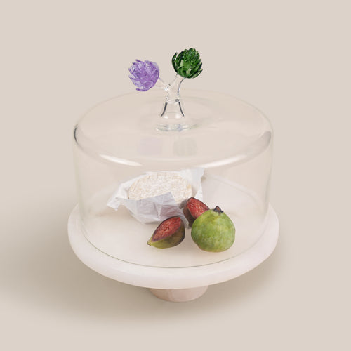 Alabaster Cake Stand with Cloche | Tableware