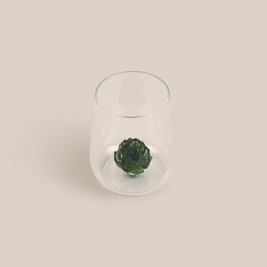 Artichoke Glass Tumbler(Purple) | Glassware