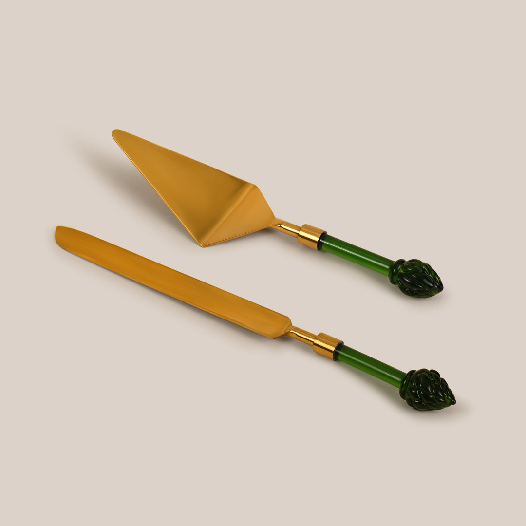 Artichoke Cake Server(Green) | Tableware