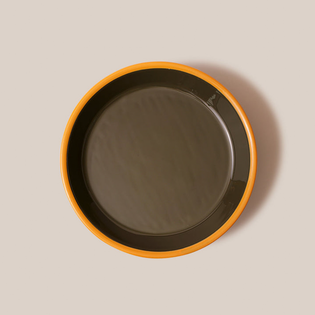 Amari Pedestal Platter Olive Green - M | Tableware