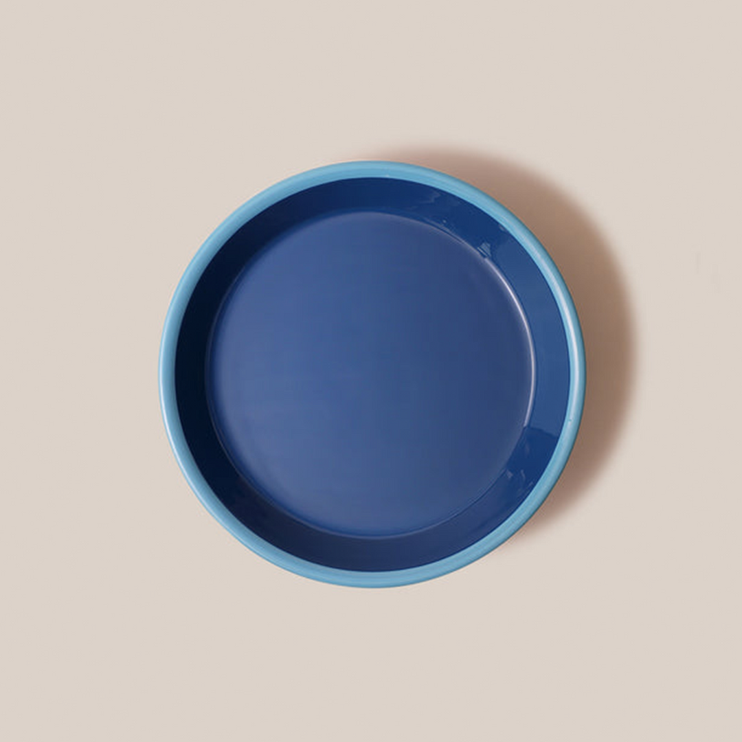 Amari Pedestal Platter Blue - M | Tableware