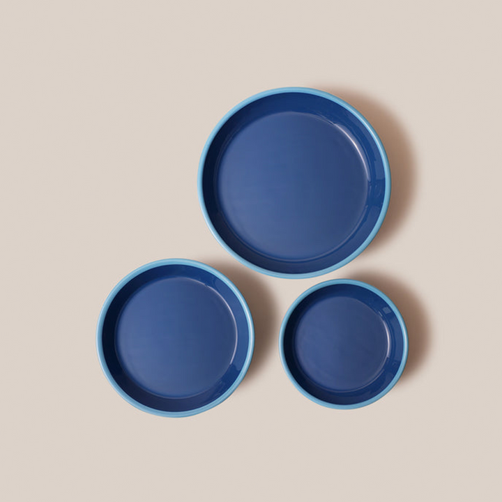 Amari Pedestal Platter Blue - M | Tableware