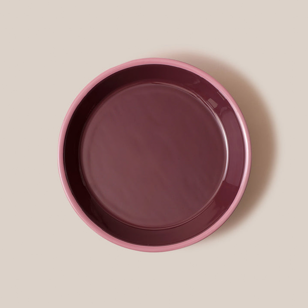 Amari Pedestal Platter Burgundy - S | Tableware