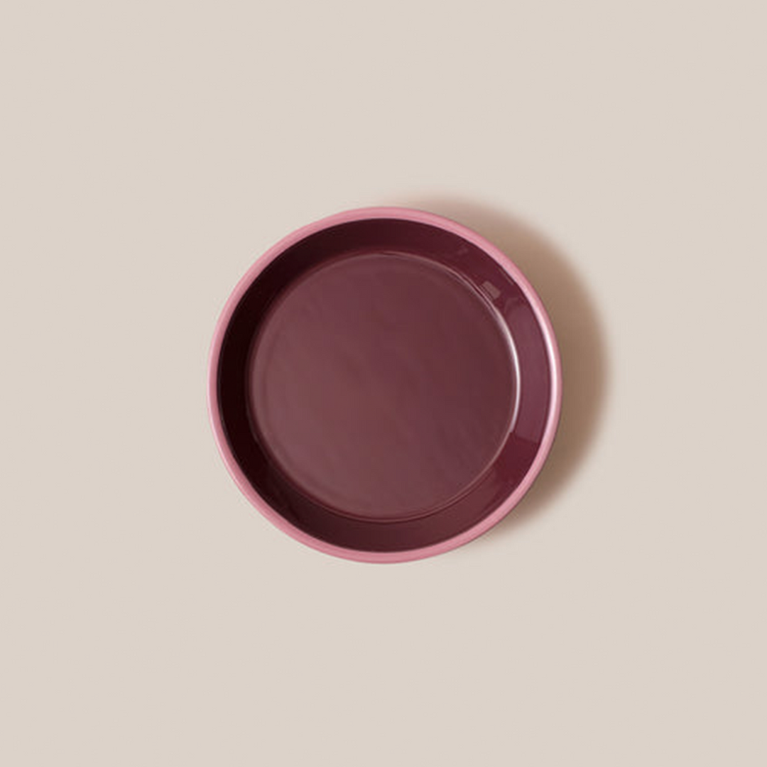 Amari Pedestal Platter Burgundy - L | Tableware