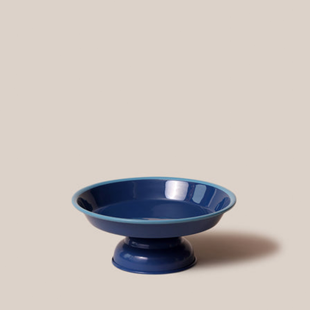 Amari Pedestal Platter Blue - M | Tableware