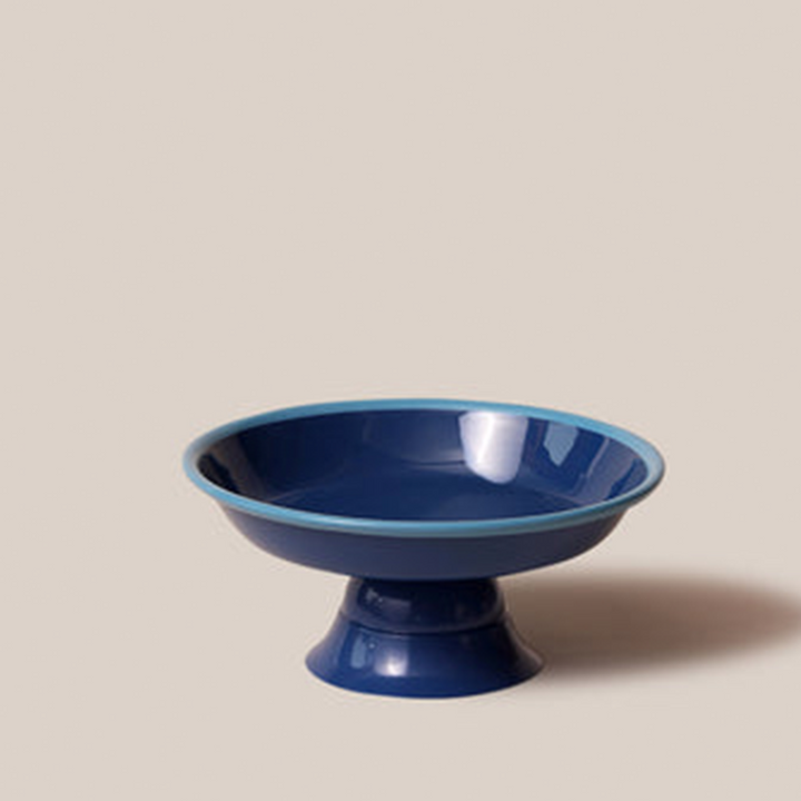 Amari Pedestal Platter Blue - M | Tableware