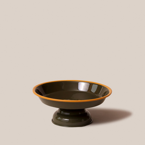 Amari Pedestal Platter Olive Green - S | Tableware