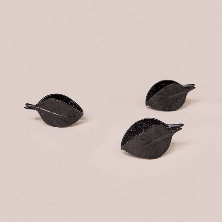 Black Autumn Leaf Napkin Ring | Tableware