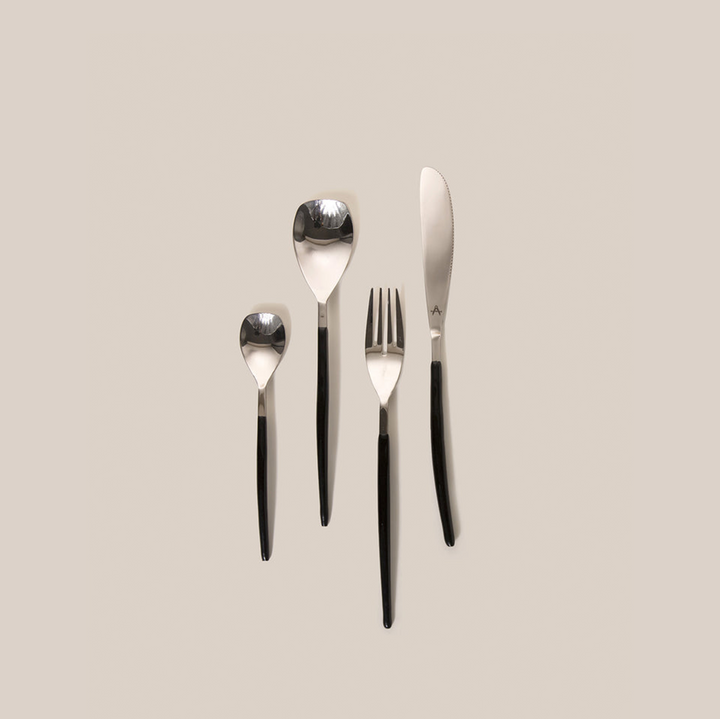 Silver Acuto Flatware With Enamel | Tableware