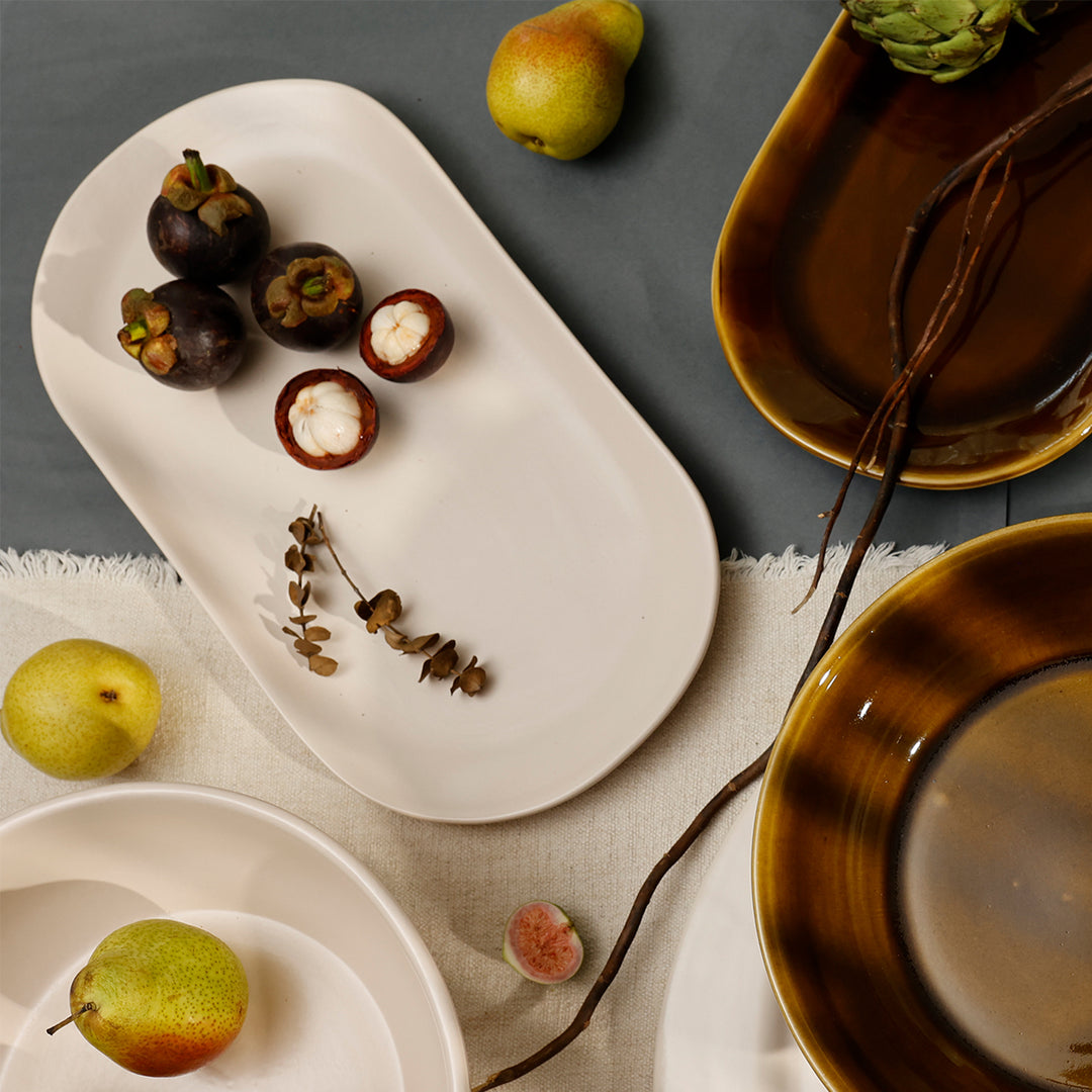 Ivory Gaia Oblong Tray | Tableware