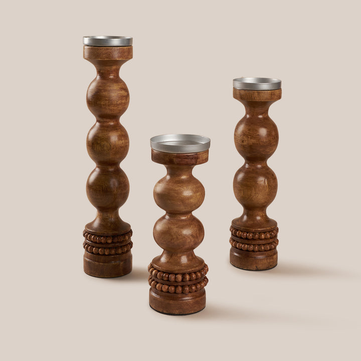 Perola Candle Stand- Natural