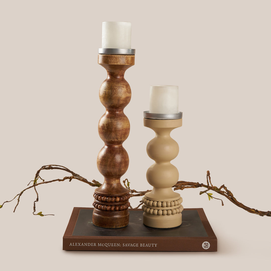 Perola Candle Stand- Natural