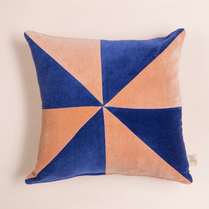 Carousel Cushion Cover - Navy/Blush | Decor Accents